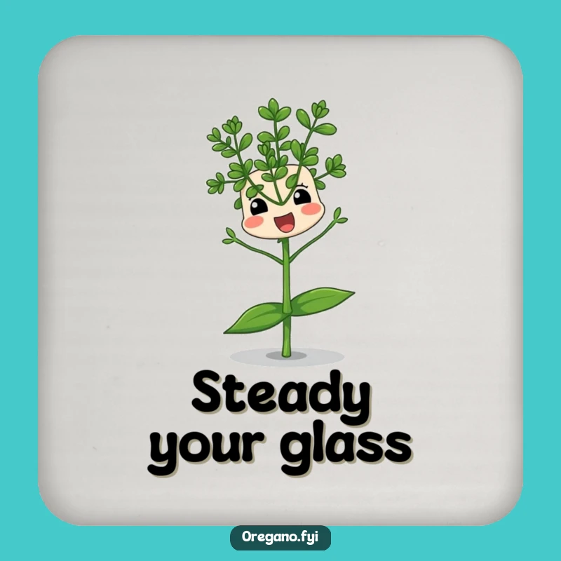Funny Balancing Oregano Drink Coaster: Protect Surfaces with Comical Stability