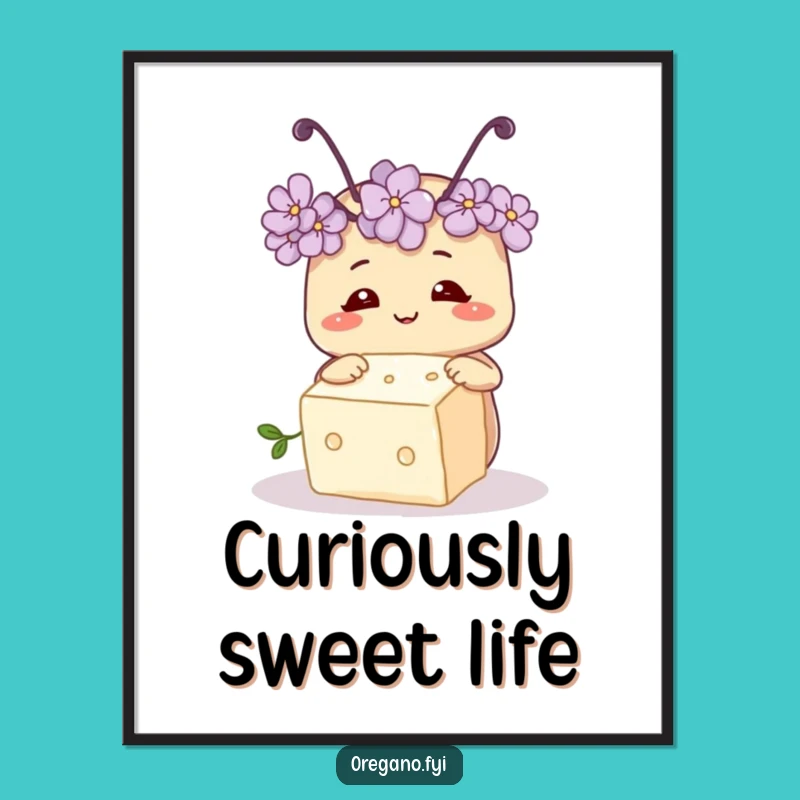 Funny Oregano Antennae Poster: Bring Curious Herbaceous Art to Your Walls