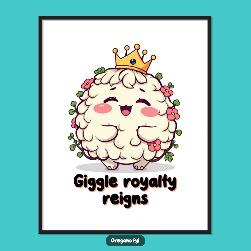 Funny Giggling Oregano King Poster Add Regal Humor to Your Walls