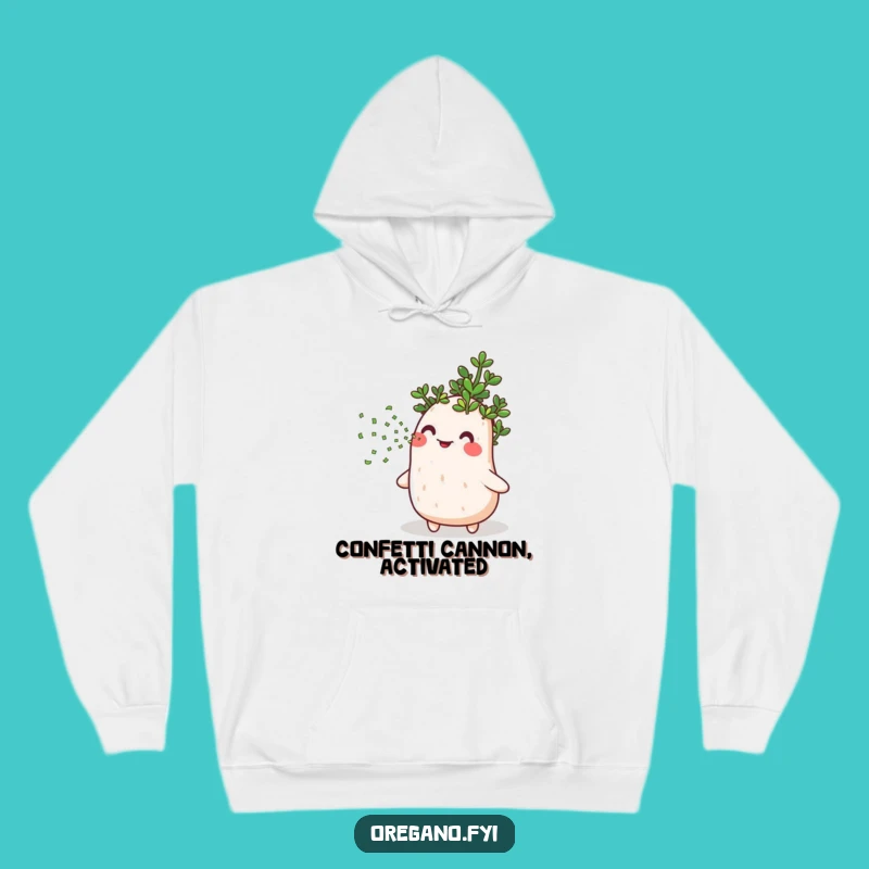 Funny Oregano Confetti Hoodie: Cozy Up with a Hilarious Herb Celebration