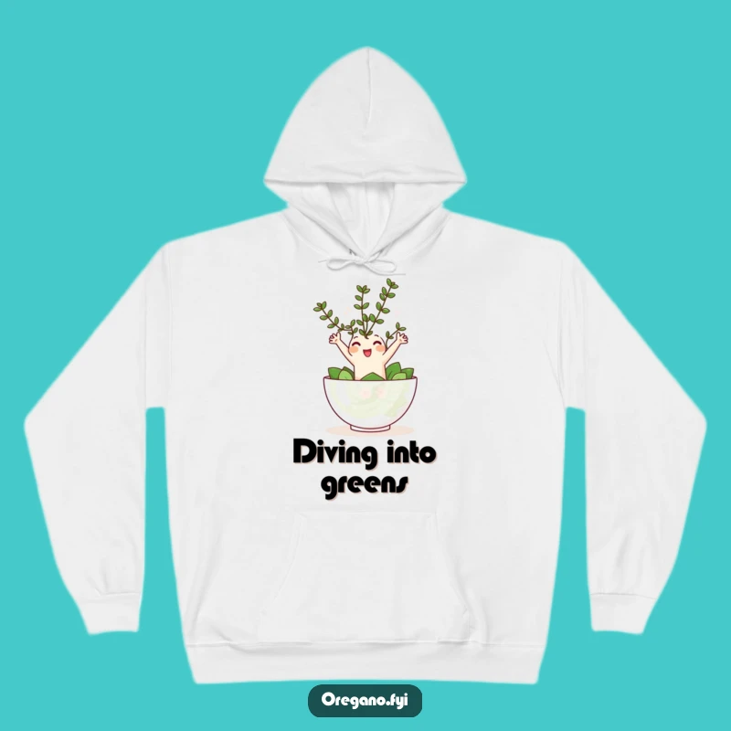 Cozy Funny Oregano Salad Leap Hoodie - Warm & Humorous Herb Lover Gift