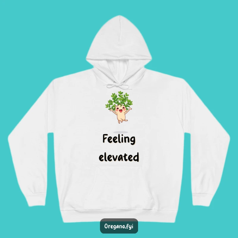 Funny Jumping Oregano Hoodie, Cozy Herb Apparel for Energetic Vibes
