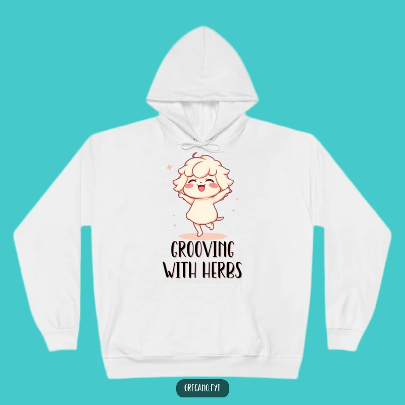 Funny Kawaii Oregano Hoodie: Cozy Dancing Herb Apparel, Perfect Gift