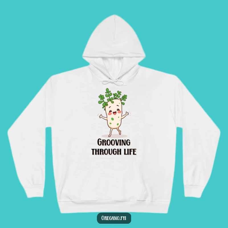 Funny Kawaii Oregano Jig Hoodie: Cozy Dancing Herb Gift