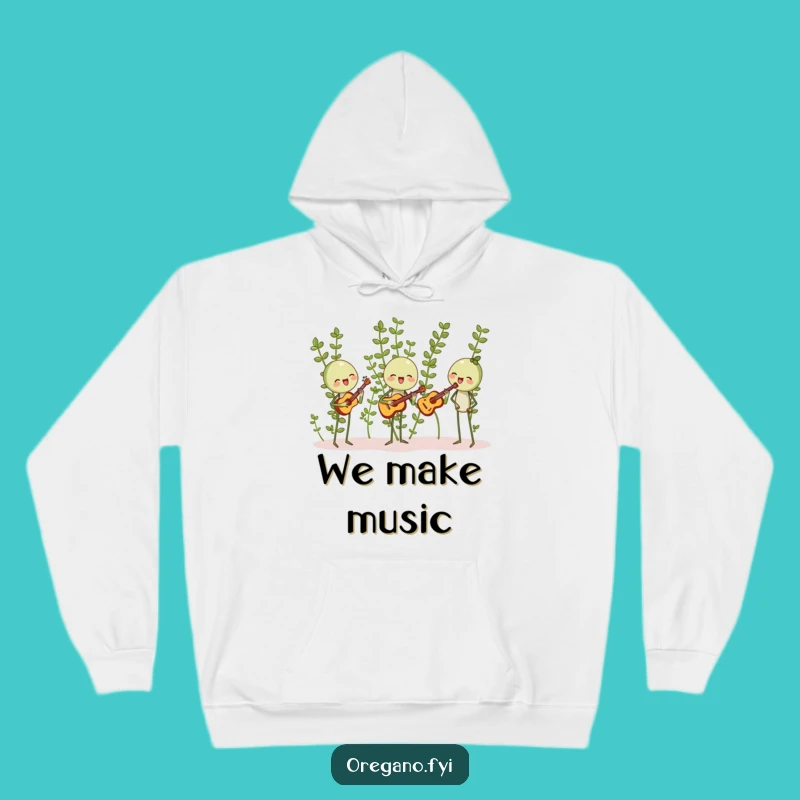 Funny Oregano Band Hoodie: Harmonizing Herbs, Cozy Music Vibes