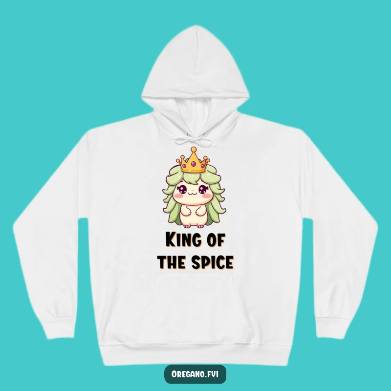 Funny Oregano King Hoodie: Cozy Regal Herb Apparel, Perfect Gift