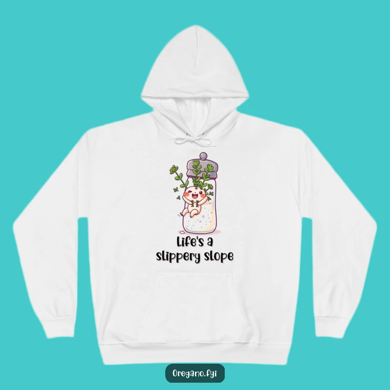 Cozy Funny Oregano Salt Slide Hoodie: Warmth for Your Adventurous Spirit