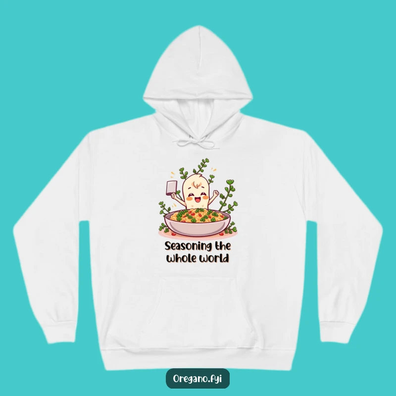 Funny Oregano Hoodie: Cozy Herb Character Cooking Up Smiles - Ideal Gift!