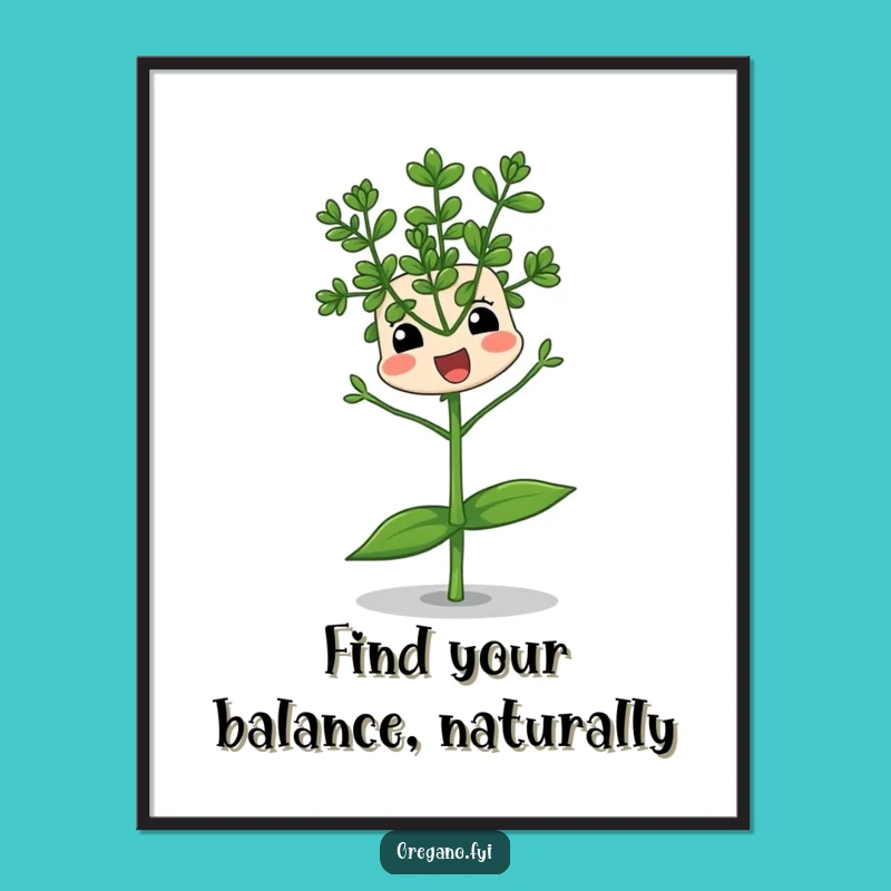 Free Printable Balancing Oregano Art: Funny DIY Downloadable Decor!