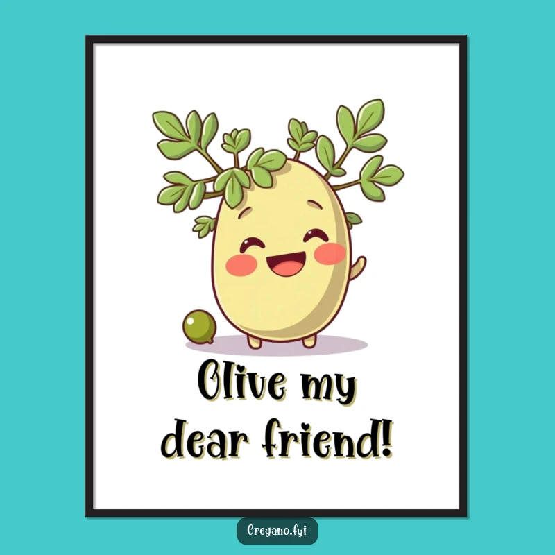 Free Printable Oregano & Olive Art: Funny Downloadable Wall Decor!