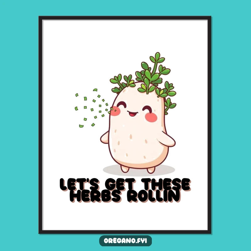 Free Printable Wall Art: Funny Confetti Oregano for Hilarious Downloadable Home Decor