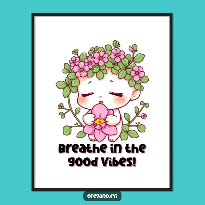 Free Printable Zen Oregano Humorous Wall Art - Downloadable DIY Relaxing Decor