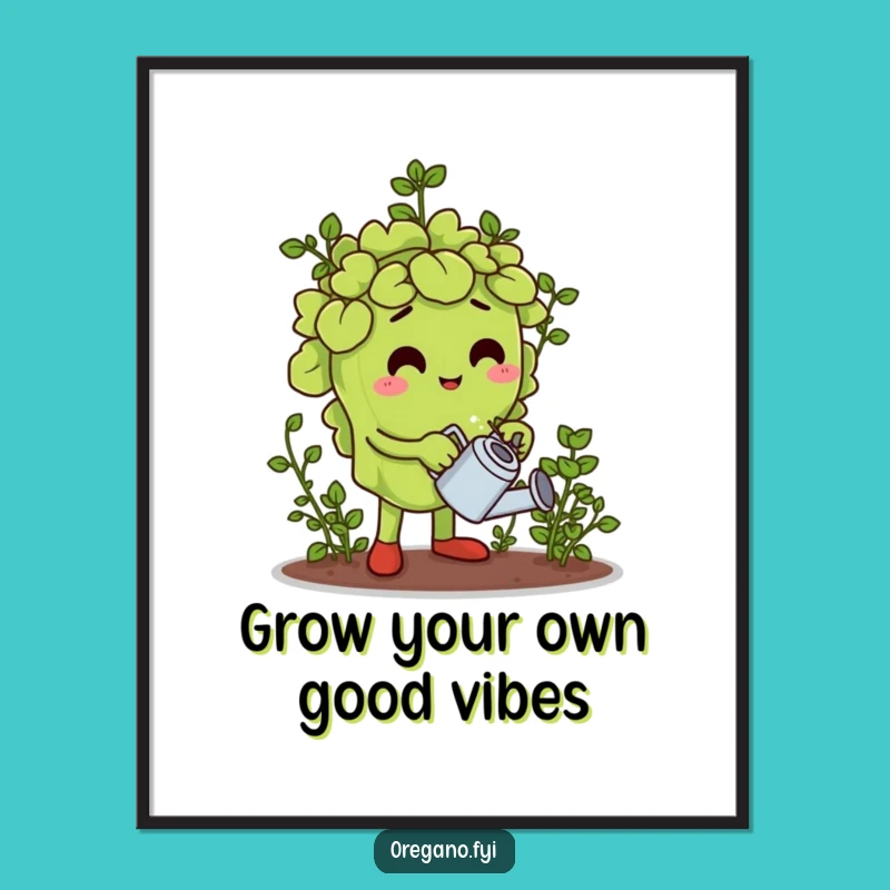 Funny Free Printable Wall Art: Oregano's Tiny Garden Downloadable Art Decor