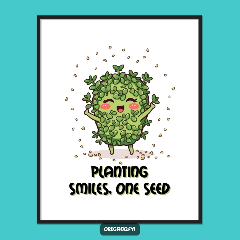 Free Printable Seed-Scattering Oregano Wall Art - Fun Downloadable Decor!