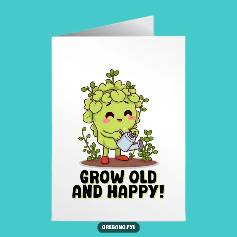 Free Printable Birthday Card: Oregano Gardener's Funny Surprise Downloadable Gift