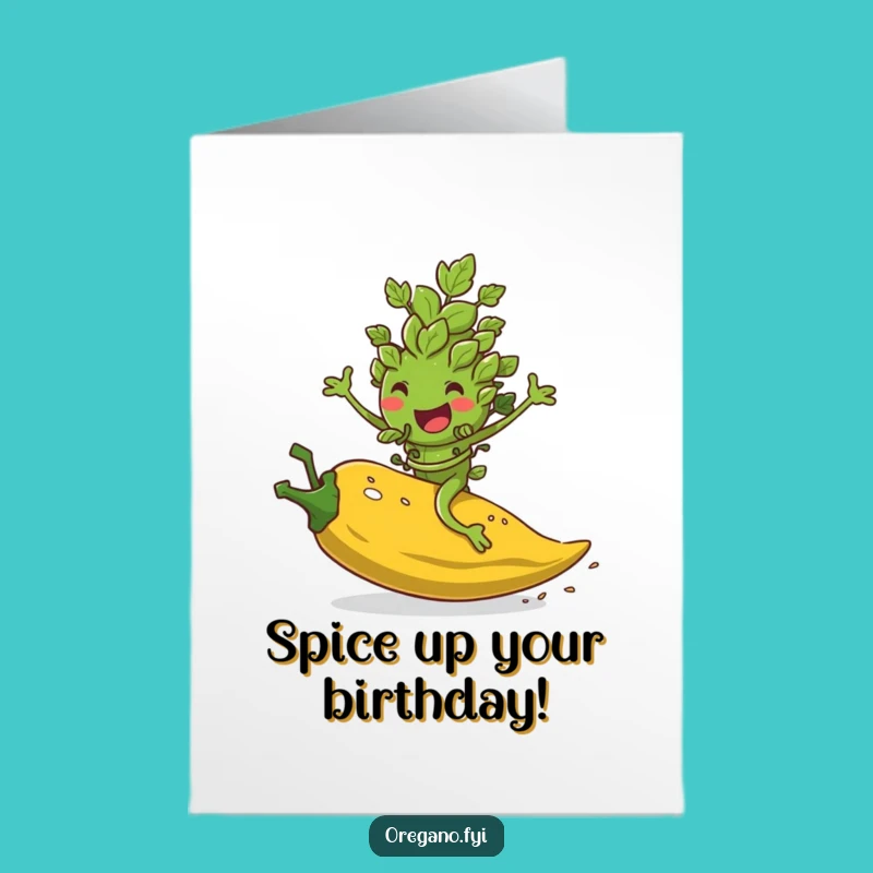 Free Printable Birthday Card: Oregano's Pepper Ride Downloadable Gift