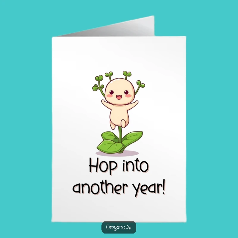 Free Printable Birthday Card: Joyful Oregano Hop for a Cute Downloadable Gift