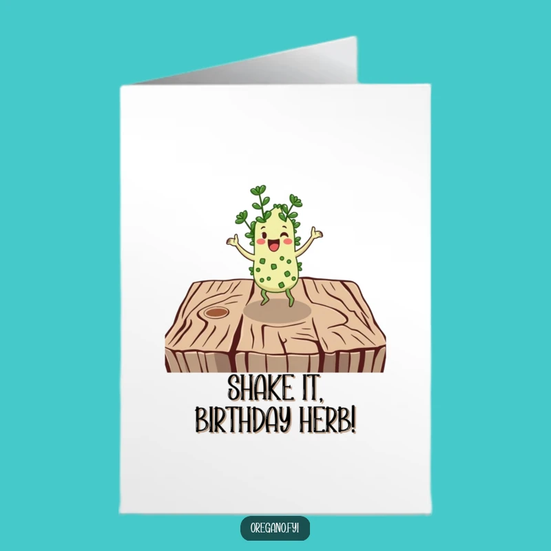 Joyful Free Printable Birthday Card: Dancing Oregano - Lively Downloadable Fun!
