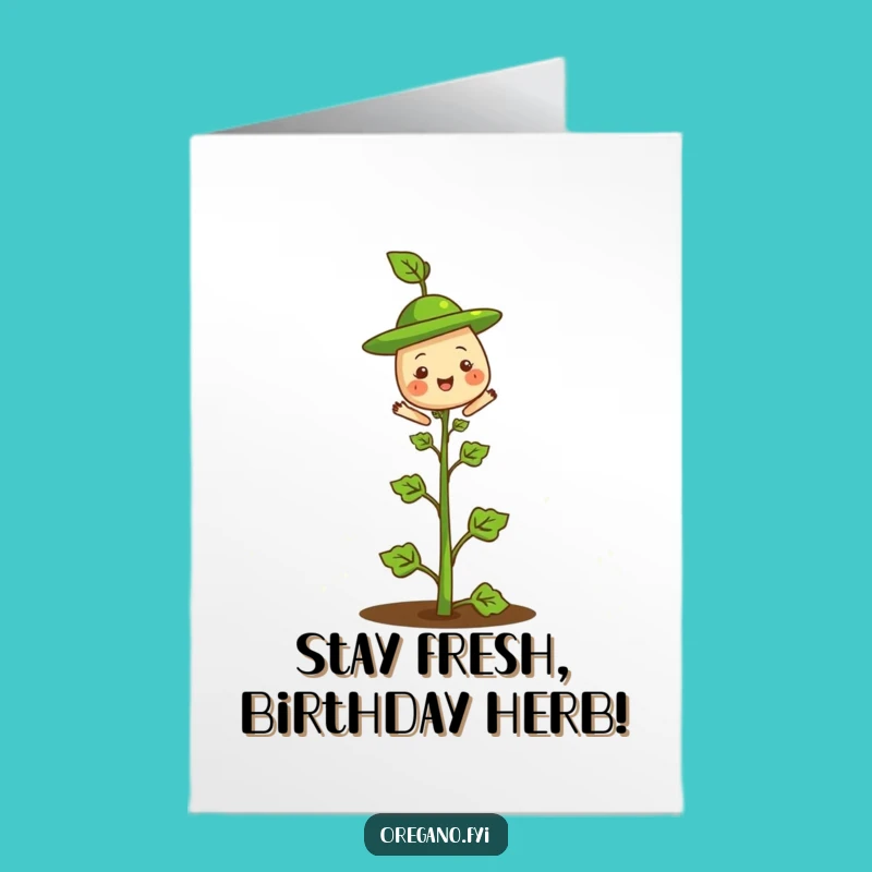 Free Printable Birthday Card: Dapper Oregano Hat for a Funny Downloadable Gift