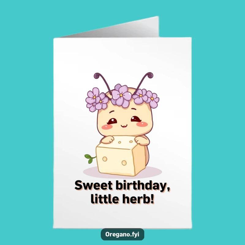 Free Printable Birthday Card: Curious Oregano & Sugar Cube for a Funny Downloadable Gift