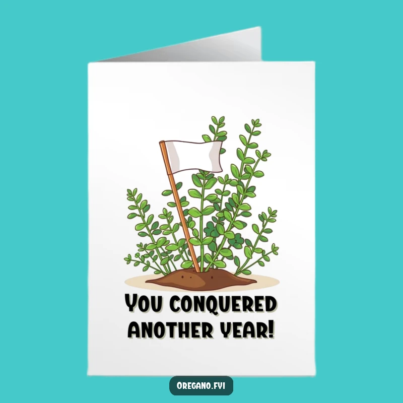 Free Printable Birthday Card: Victorious Oregano Flag for a Fun Downloadable Gift