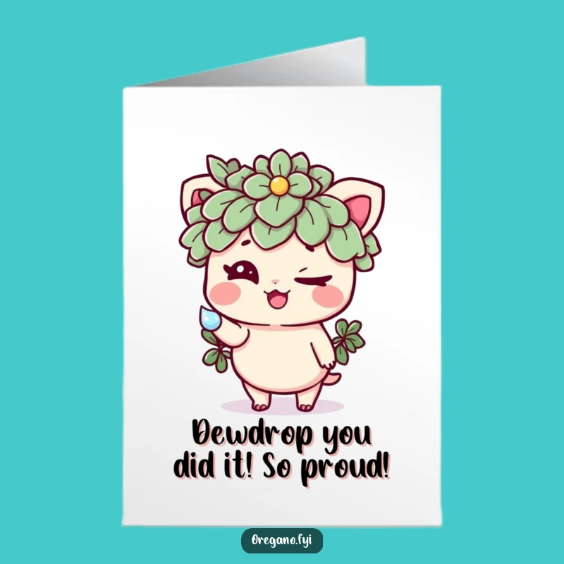 Free Printable Congrats Card: Oregano's Cheeky Wink for Your Big Win