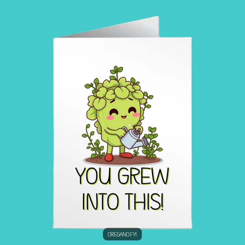 Free Printable Congrats Card: Oregano's Garden Success Downloadable Art Gift
