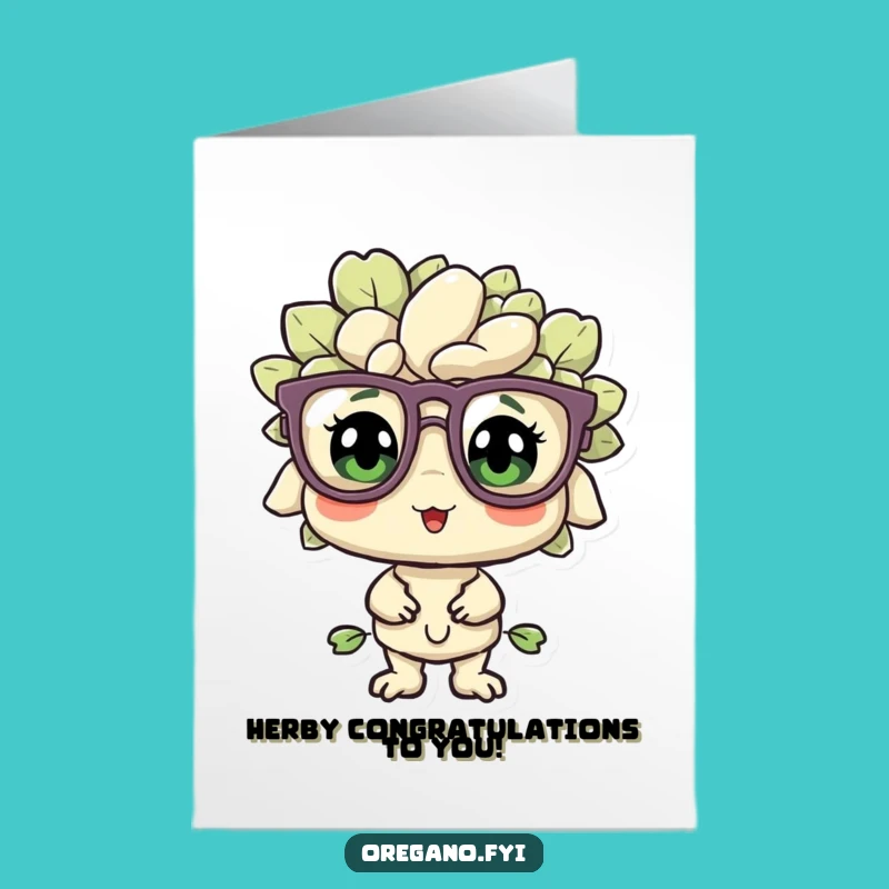 Free Printable Congrats Card: Oregano's Happy Confusion, Funny Downloadable Gift!