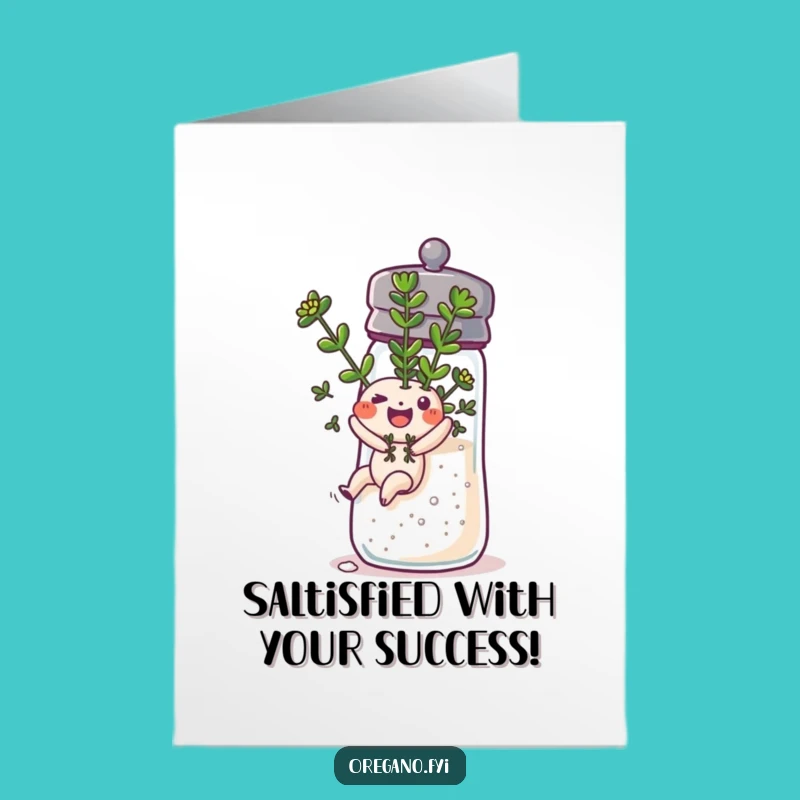Free Printable Congrats Card: Oregano's Speedy Success, Funny Downloadable Gift!