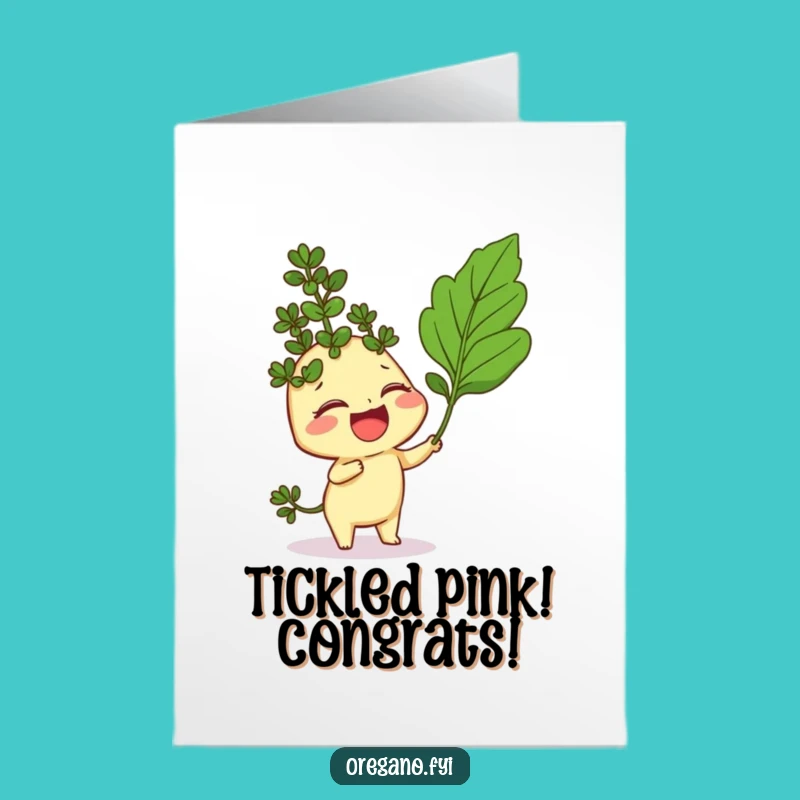Free Printable Congrats Card: Tickled Oregano's Joyful Giggles, Fun Downloadable Gift!