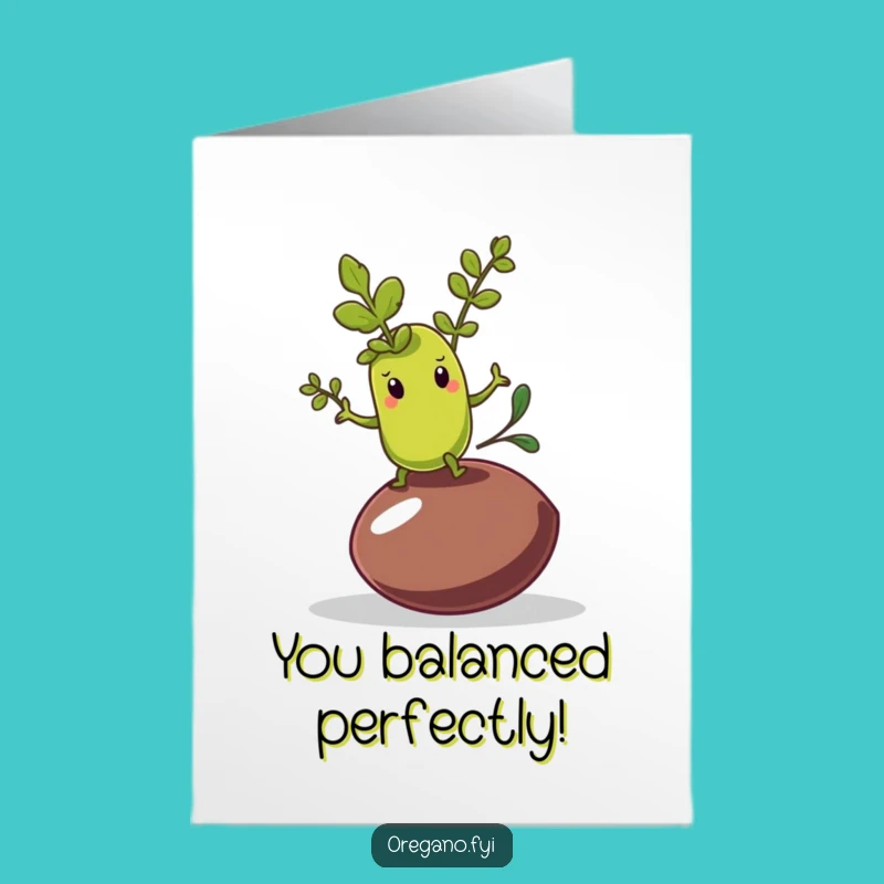 Free Printable Congrats Card: Balancing Oregano, Olive Pit Challenge, Downloadable Success