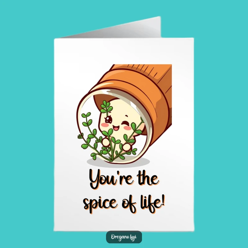 Free Printable Congrats Card: Happy Oregano in Jar - Tasteful Success!