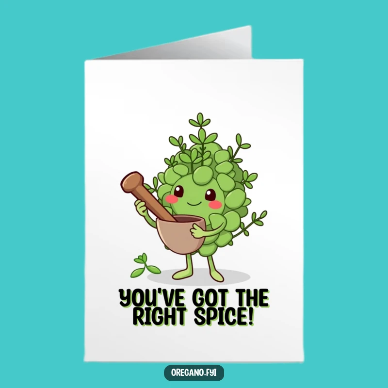 Free Printable Congrats Card: Humorous Oregano Grinder, Downloadable Gift for Achievements
