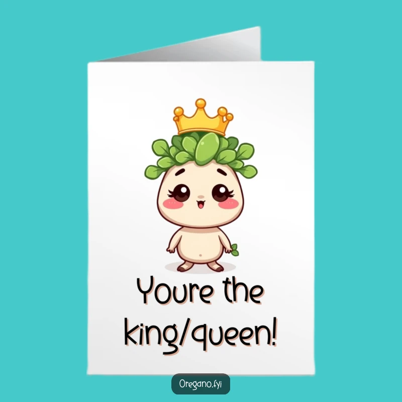 Free Printable Regal Oregano Congrats Card: Funny DIY Gift!