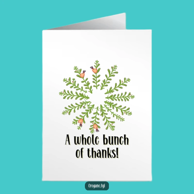 Aromatic Free Printable Thank You Card: Oregano Dance - Thanks with Flair!