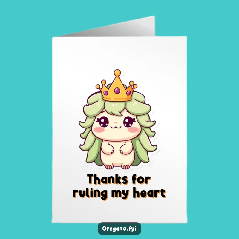 Free Printable Regal Oregano Thank You Card: Royal Herb Downloadable Appreciation