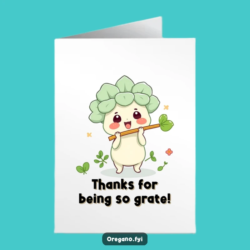 Free Printable Thank You Card: Oregano's Leaf Flute Thanks for a Sweet Downloadable Gift