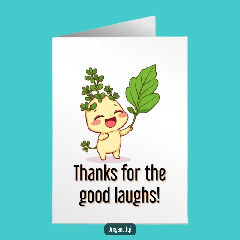 Free Printable Thank You Card: Tickled Oregano's Giggles, Amusing Downloadable Gift!