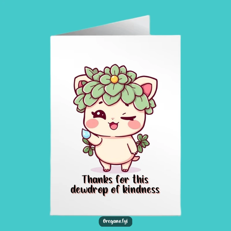 Humorous Free Printable Thank You Card: Oregano's Wink for Your Kindness