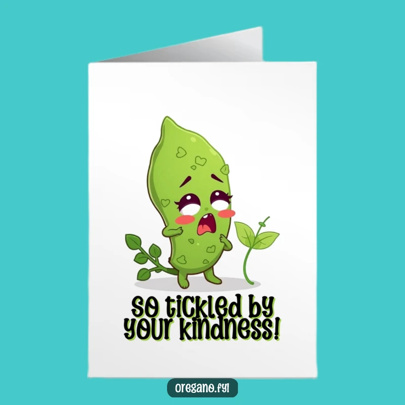 Free Printable Thank You Card: Tickled Oregano's Surprised Gratitude
