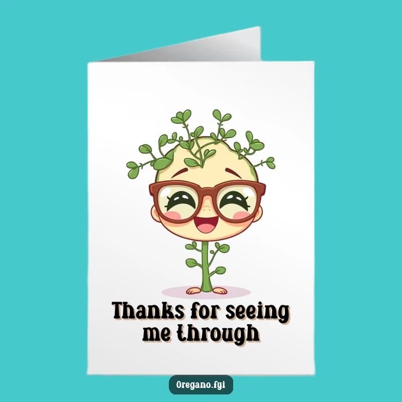 Thank You Free Printable Card: Giggling Oregano's Specs for Your Kindness