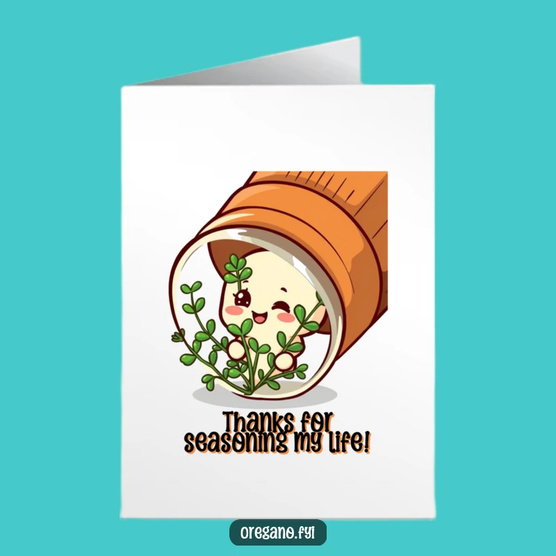 Flavorful Free Printable Thank You Card: Oregano in Jar - Thanks Served Fresh!