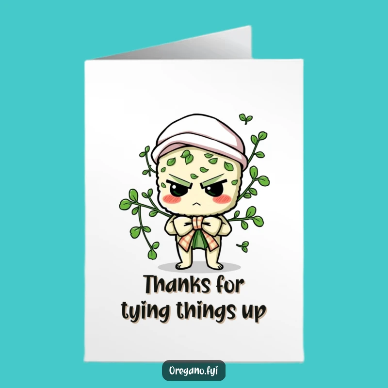 Free Printable Thank You Card: Oregano Chef's Gratitude, Fun Downloadable Gift