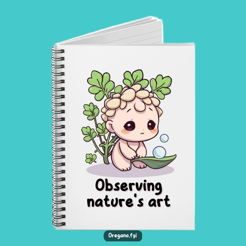 Funny Curious Oregano Notebook: Herb Character for Reflective Notes - Perfect Gift!
