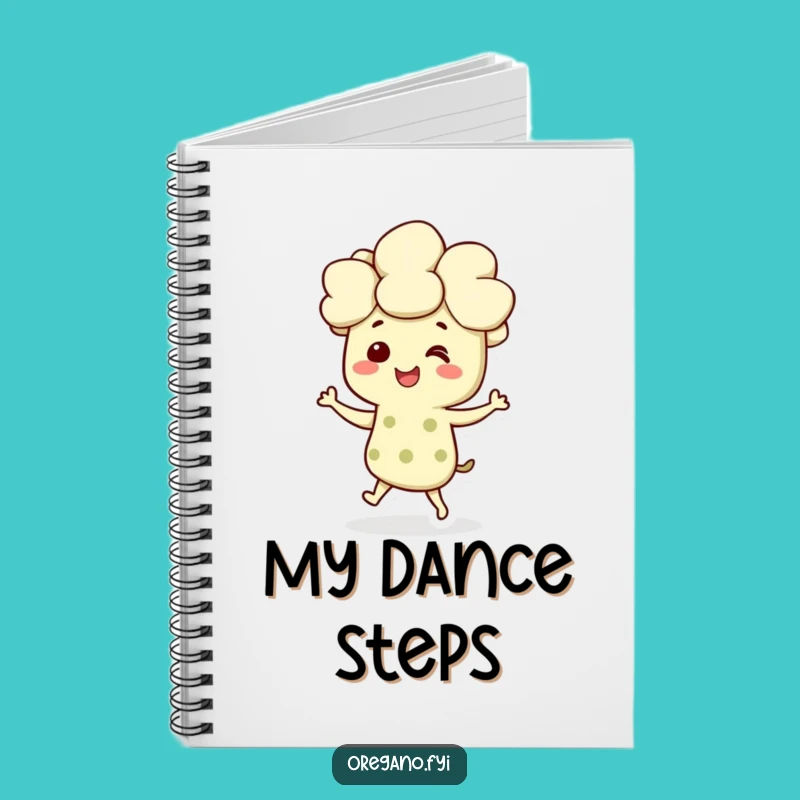 Funny Dancing Oregano Notebook - Herbaceous Stationery for Joyful Notes