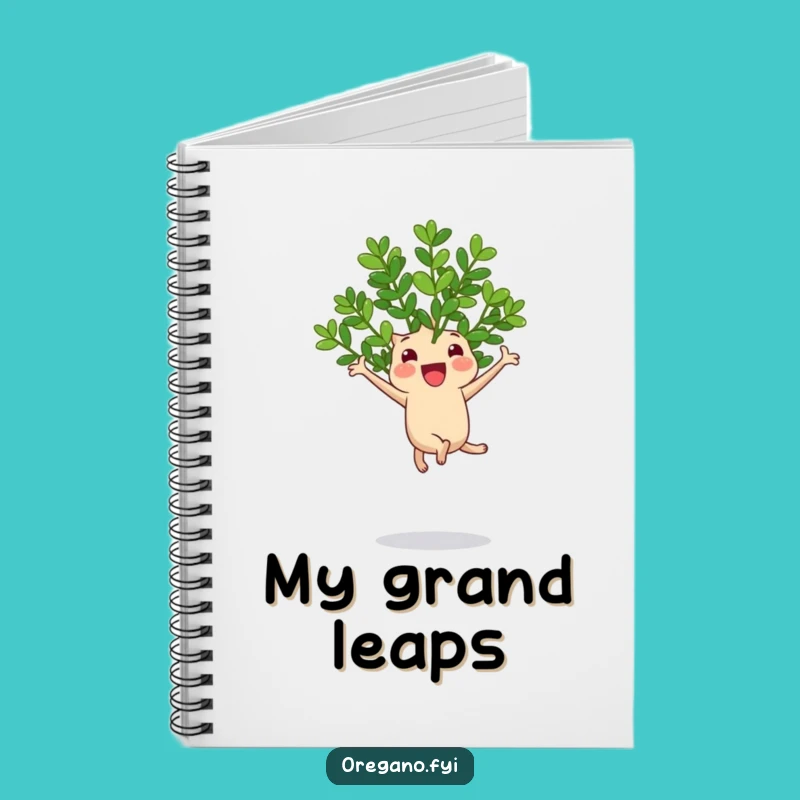 Funny Jumping Oregano Notebook, Herb Journal for Joyful Ideas