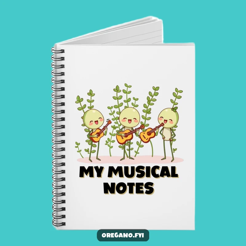 Funny Oregano Band Notebook: Harmonizing Herbs, Jot Down Musical Ideas