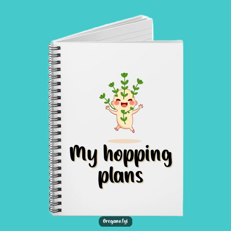 Funny Oregano Hop Notebook - Jot Down Joyful Herb Ideas!