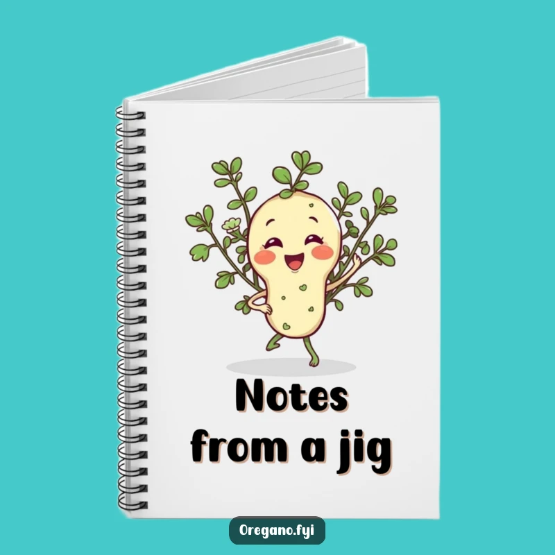 Funny Oregano Jig Notebook: Jot Down Recipes with Herbal Glee