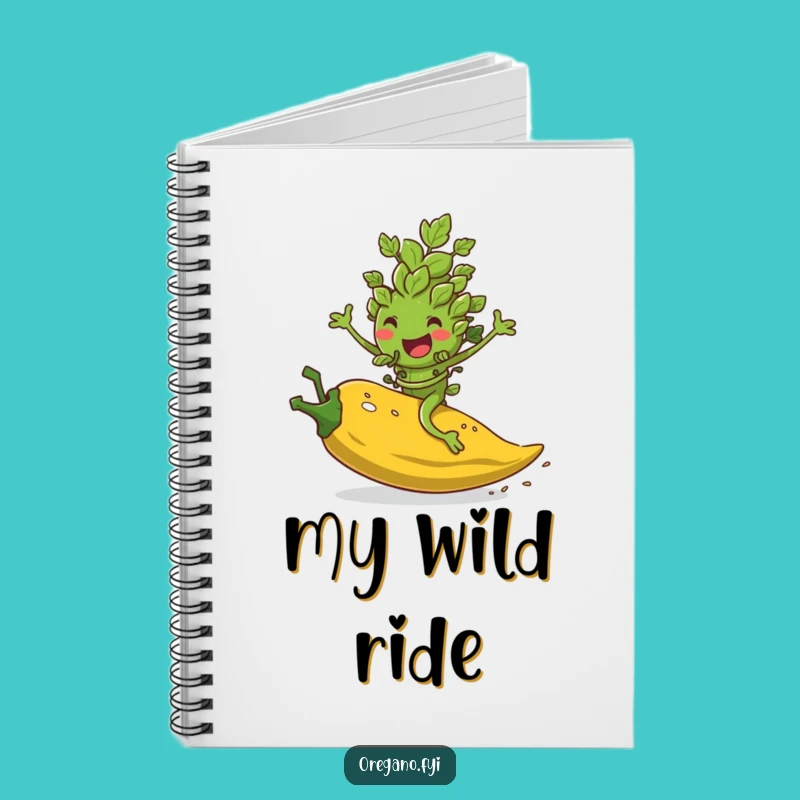 Funny Oregano Pepper Flake Rider Notebook: Jot Down Ideas with Spicy Flair Gift